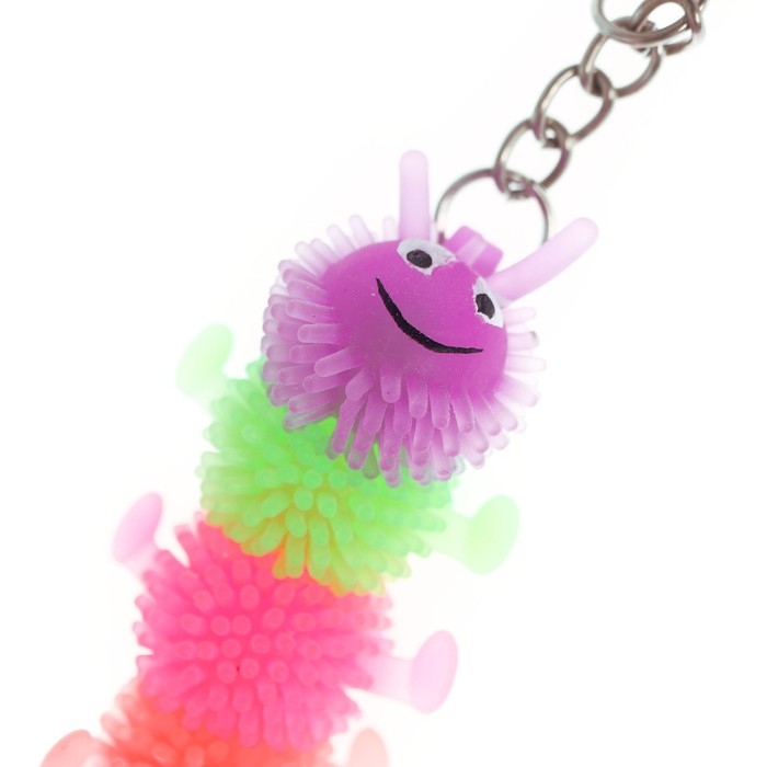 Ёжка «Сороконожка», резиновый, на брелоке, цвета МИКС Ёжка «Сороконожка», резиновый, на брелоке, цвета МИКС