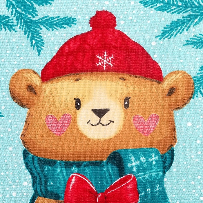 Набор кухонных полотенец &laquo;Новогодняя Сказка праздник в городе&raquo; 35х60см-2шт, 100% хлопок