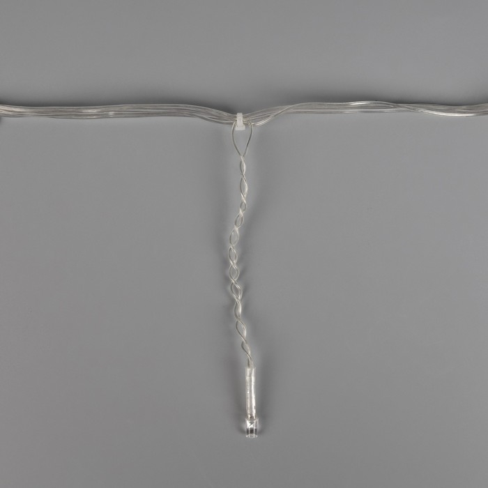 Гирлянда &laquo;Бахрома&raquo; 1.8 &times; 0.5 м, IP20, прозрачная нить, 48 LED, свечение зелёное, 8 режимов, 220 В