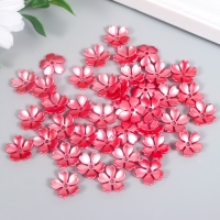 Бусины для творчества пластик "Цветочек жемчужный" набор 40 шт красный 1,5х1,5 см Бусины для творчества пластик "Цветочек жемчужный" набор 40 шт красный 1,5х1,5 см