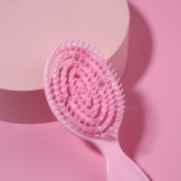 Расчёска - мини массажная, 5,5 &times; 14 см, цвет нежно - розовый
