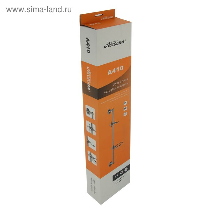 Стойка душевая Accoona A410, с металлической мыльницей, хром Стойка душевая Accoona A410, с металлической мыльницей, хром