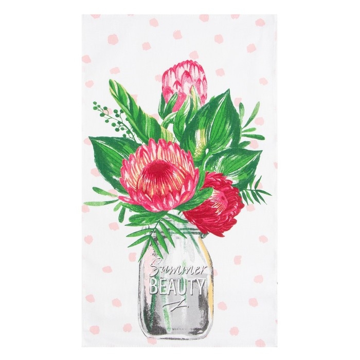 Набор кухонных полотенец Доляна &laquo;Самой заботливой&raquo;, 35х60см-2шт, 100% хл