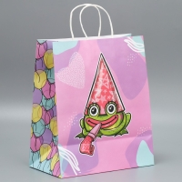 Пакет подарочный крафтовый, упаковка, &laquo;Подружка&raquo;, 28 х 32 х 15 см