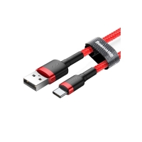 Кабель Baseus, Type-C - USB, 2 А, 3 м, красный Кабель Baseus, Type-C - USB, 2 А, 3 м, красный