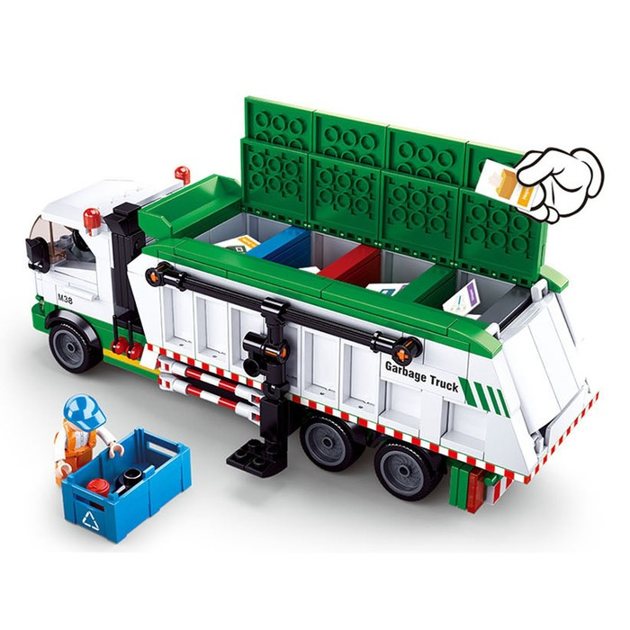 Конструктор Город «Сортировочный мусоровоз», 432 детали Конструктор Город «Сортировочный мусоровоз», 432 детали