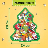 Пазл-головоломка «Новогодняя ёлочка», рамка-вкладыш, 31 деталь Пазл-головоломка «Новогодняя ёлочка», рамка-вкладыш, 31 деталь