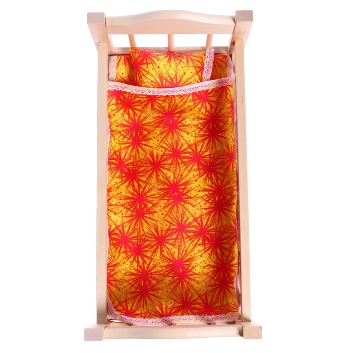 Кроватка для кукол деревянная №14, цвета МИКС Кроватка для кукол деревянная №14, цвета МИКС