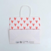 Пакет подарочный крафтовый, упаковка, «Просто люблю», 25 х 22 х 12 см Пакет подарочный крафтовый, упаковка, «Просто люблю», 25 х 22 х 12 см