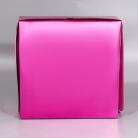 Коробка для капкейков, кондитерская упаковка с окном, 9 ячеек &laquo;Розовая&raquo;, 25 х 25 х 10 см