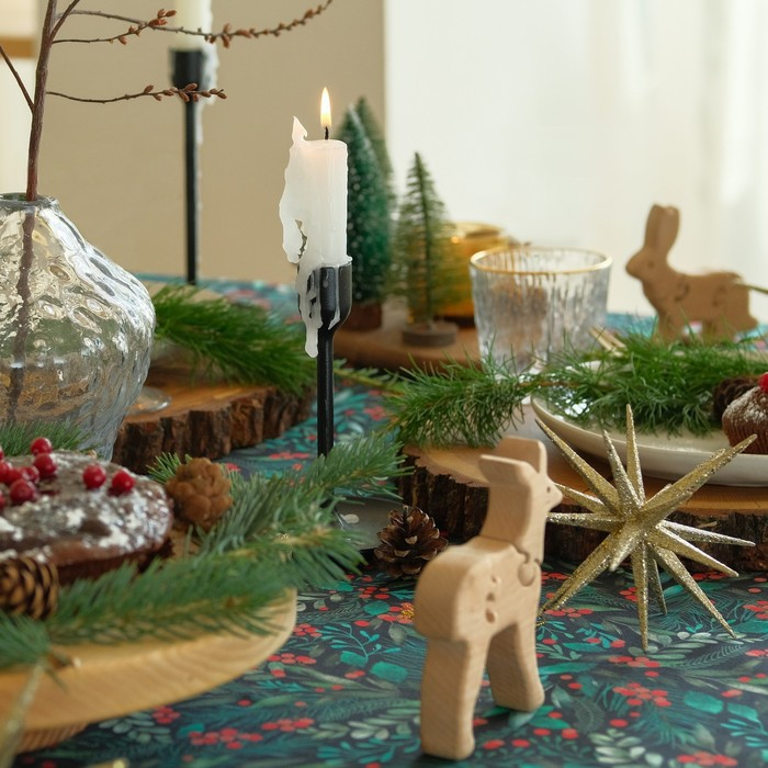 Скатерть Этель "Winter berry" 144х220+/- 3см, 100% хлопок, саржа 190г/м2