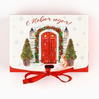 Коробка подарочная новогодняя складная двухсторонняя &laquo;Уютный Новый год&raquo;, 16.5 х 12.5 х 5 см, Новый год