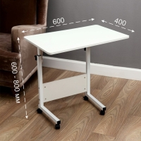 Столик прикроватный, 60х40, регулируемая высота (60-80см), белый Столик прикроватный, 60х40, регулируемая высота (60-80см), белый