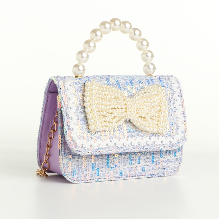 Сумка детская для девочки на клапане &laquo;Выбражулька&raquo;, цвет сиреневый