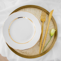 Столовые приборы из нержавеющей стали Magistro «Фолк», 4 предмета, цвет золотой Столовые приборы из нержавеющей стали Magistro «Фолк», 4 предмета, цвет золотой