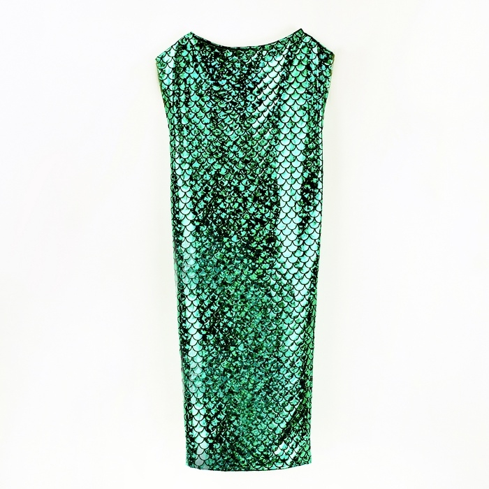 Новый год! Карнавальный костюм &laquo;Сверкающая змейка&raquo;, платье, перчатки, маска, рост 116-122 см