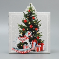 Коробка подарочная новогодняя складная &laquo;С новым годом&raquo;, 15 х 15 х 8 см, Новый год