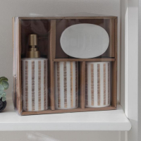 Набор аксессуаров для ванной комнаты «Мокко», 4 предмета (мыльница, дозатор для мыла 450 мл, 2 стакана), цвет белый Набор аксессуаров для ванной комнаты «Мокко», 4 предмета (мыльница, дозатор для мыла 450 мл, 2 стакана), цвет белый