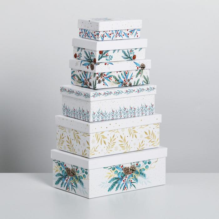Набор подарочных коробок 10 в 1 &laquo;Счастливого Нового года&raquo;, 12 х 7 х 4 - 32.5 х 20 х 12.5 см, Новый год