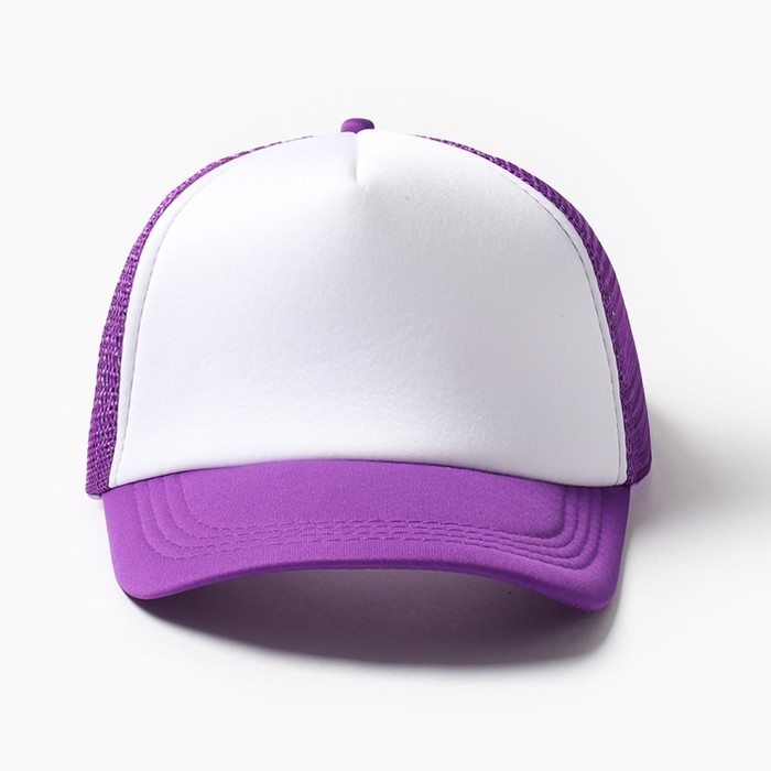 Бейсболка с сеткой MINAKU, цв.фиолетовый/белый, р-р 56-58