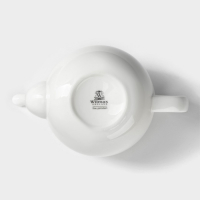 Чайник фарфоровый заварочный Wilmax Olivia &laquo;Классика&raquo;, 1,1 л, цвет белый