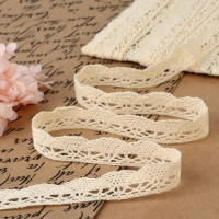 Кружево вязаное, 20 мм × 15 ± 1 м, цвет бежевый Кружево вязаное, 20 мм × 15 ± 1 м, цвет бежевый