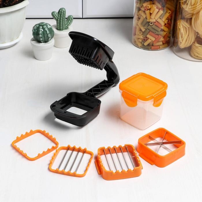 Щипцы - овощерезка &laquo;Чудотворец&raquo;, универсальные 5 в 1, 12,5&times;7,8&times;21,3 см, цвет МИКС