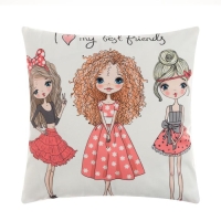 Наволочка декоративная Этель Девичьи истории&raquo;Подружки&raquo; 40х40 см, велюр