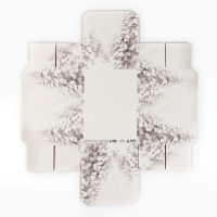 Коробка подарочная новогодняя складная &laquo;Снежный лес&raquo;, 21 х 15 х 7 см, Новый год