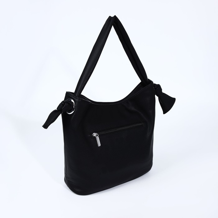 Сумка-тоут на молнии, 2 наружных кармана, цвет чёрный Сумка-тоут на молнии, 2 наружных кармана, цвет чёрный