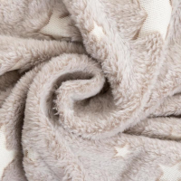 Плед светящийся в темноте Этель &laquo;Звезды&raquo; цв.серый 150*200 см,100% п/э, корал-флис, 220 гр/м2