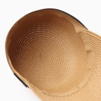 Кепка женская плетёная MINAKU цв.коричневый, р-р 58 Кепка женская плетёная MINAKU цв.коричневый, р-р 58