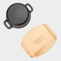 Кастрюля чугунная с крышкой Magma «Хотан», 750 мл, 18,6×14×7 см, индукция, цвет чёрный Кастрюля чугунная с крышкой Magma «Хотан», 750 мл, 18,6×14×7 см, индукция, цвет чёрный