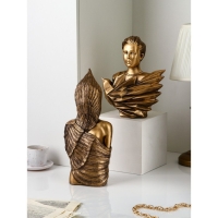 Набор фигур &laquo;Женщина воин&raquo;, полистоун, 42 см, 2 шт, цвет бронза