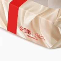 Коробка складная &laquo;Новогодний бант&raquo;, 23 х 23х 4 см, Новый год