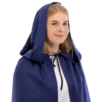 Карнавальный плащ детский,атлас,цвет синий длина 85см Карнавальный плащ детский,атлас,цвет синий длина 85см