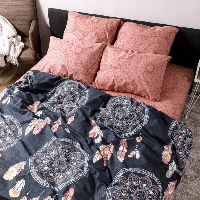 Постельное бельё 1,5сп Luisa de Rizzo Ловец снов, размер 145х215, 150х214см, 70х70см 2шт, бязь 120г/р хлопок 100% Постельное бельё 1,5сп Luisa de Rizzo Ловец снов, размер 145х215, 150х214см, 70х70см 2шт, бязь 120г/р хлопок 100%