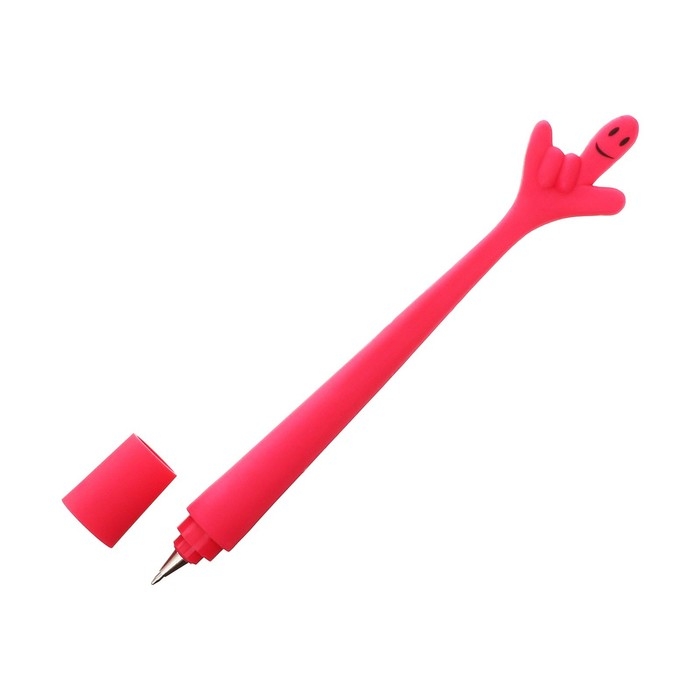 Ручка-прикол Calligrata Ручка-прикол Calligrata "Жест", шариковая, гнущийся на подставке, МИКС