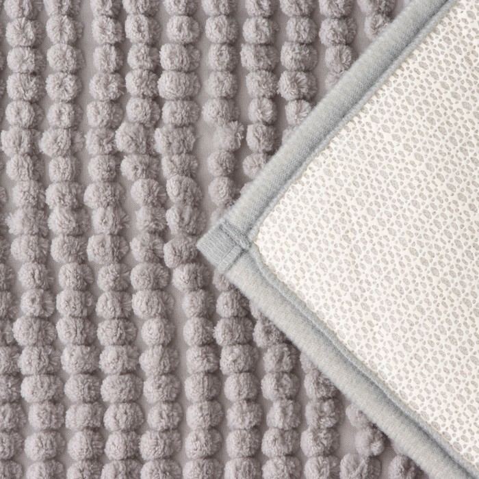 Коврики для ванной и туалета Доляна «Букли», 2 шт, 40×50, 50×80 см, цвет серый Коврики для ванной и туалета Доляна «Букли», 2 шт, 40×50, 50×80 см, цвет серый