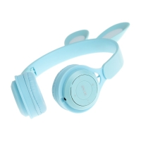 Наушники беспроводные Y08R, накладные, детские, BT 5.1, подсветка, 400 мАч, синий Наушники беспроводные Y08R, накладные, детские, BT 5.1, подсветка, 400 мАч, синий