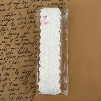 Кружево гипюровое, 50 мм &times; 9 &plusmn; 0,5 м, цвет белый