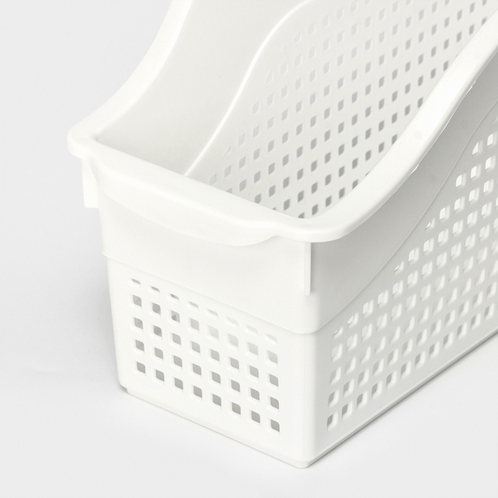 Контейнер для хранения хозяйственный &laquo;Лофт&raquo;, 3 л, 35,5&times;13&times;17 см, на колёсах, цвет белый