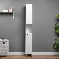 Пенал для ванной комнаты "Вега 2400" белый, 24 х 30 х 181 см