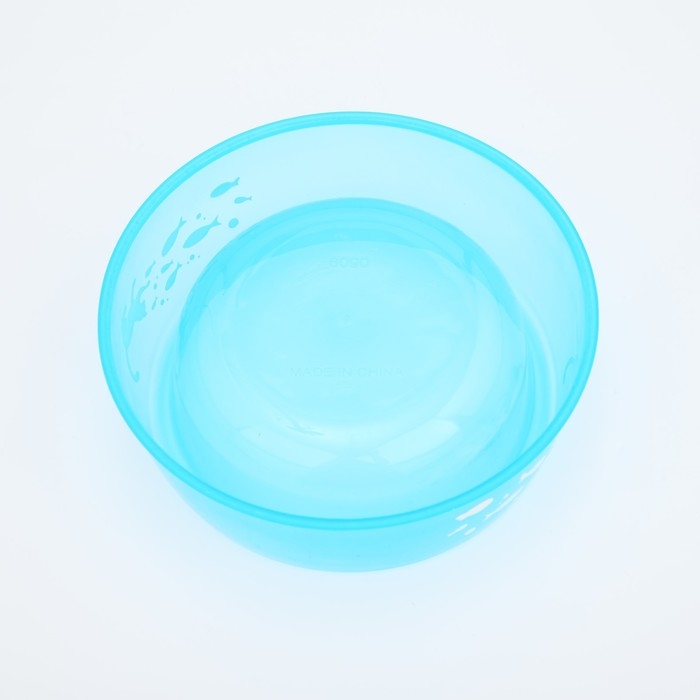 Миска пластиковая «Котик с рыбками», 300 мл, синий Миска пластиковая «Котик с рыбками», 300 мл, синий