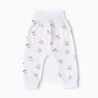 Штанишки детские "Антошка", цвет белый/папа, рост 68 см