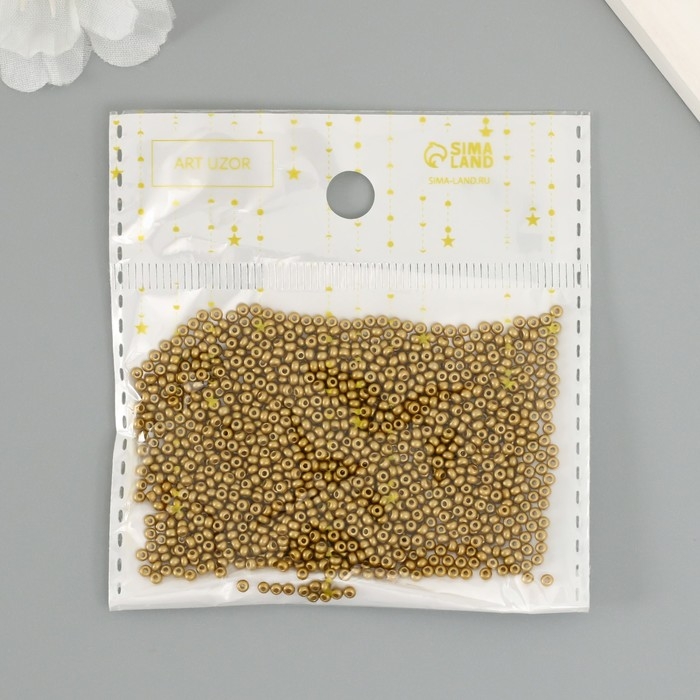 Бисер стекло 11/0 "Металлик. Золото" 10 гр