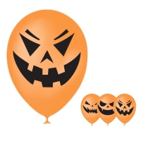 Воздушный шар латексный 12" &laquo;Страшные тыквы&raquo;, 5 шт., МИКС