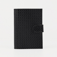 Обложка для автодокументов и паспорта на кнопке, цвет чёрный Обложка для автодокументов и паспорта на кнопке, цвет чёрный