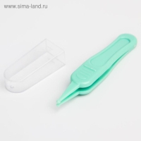 Пинцет для чистки носа, детский, с колпачком, цвет зеленый Пинцет для чистки носа, детский, с колпачком, цвет зеленый