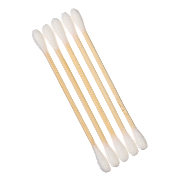 Ватные палочки в тубе 100 шт.,  наконечник - классика, хлопок/бамбук(стик)
